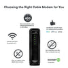 ARRIS SURFboard 16x4 Cable Modem / AC1600 Dual-Band WiFi Router. Approved for XFINITY Comcast, Cox, Charter and most other Cable Internet providers for plans up to 300 Mbps.