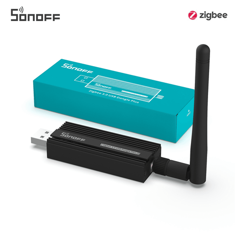 SONOFF Zigbee 3.0 USB Dongle Plus Gateway Signal Amplifier , Universal Zigbee USB Gateway with Antenna for Home Assistant, Open HAB etc, Wireless Zigbee 3.0 USB Adapte