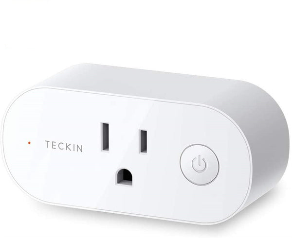 Teckin Mini WiFi Outlet with Timer Function, No Hub Required, Remote Control &Voice Control, White,FCC ETL Certified