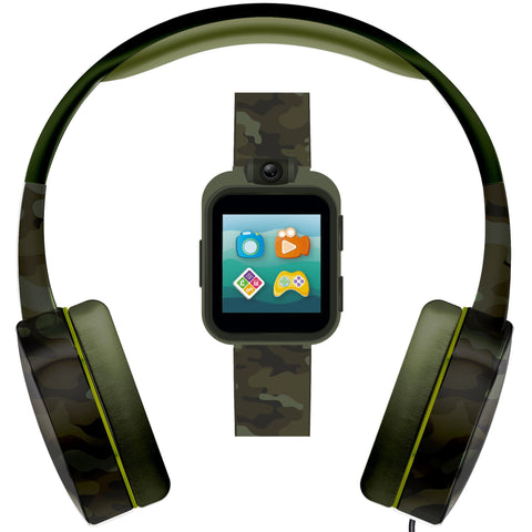PlayZoom 2 Boys Headphones & Smartwatch Set - Green Camouflage