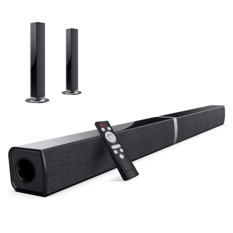 TV Sound Bars 2020D Split Soundbar Wired & Wireless Bluetooth 5.0 Sound Bars with 3D Surround Sound System 30 Inch Home Theater TV Audio Speaker (Optical/HDMI/AUX/Remote Control/Bases)