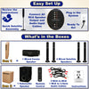 Acoustic Audio AAT3002 Tower 5.1 Home Theater Bluetooth Speaker System with 8
