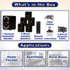 Acoustic Audio AA5210 Home Theater 5.1 Speaker System with Bluetooth LED Lights and 5 Extension Cables