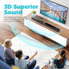 TV Sound Bars 2020D Split Soundbar Wired & Wireless Bluetooth 5.0 Sound Bars with 3D Surround Sound System 30 Inch Home Theater TV Audio Speaker (Optical/HDMI/AUX/Remote Control/Bases)